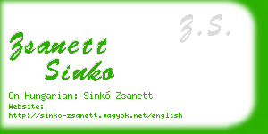 zsanett sinko business card