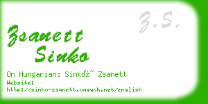 zsanett sinko business card